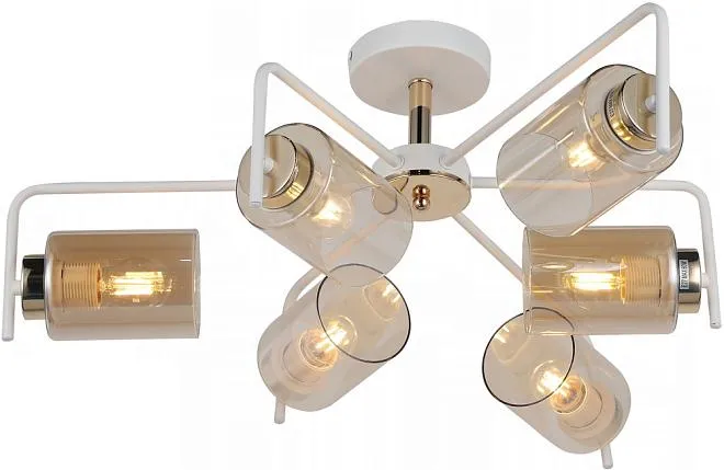 Потолочная люстра ILLUMICO IL8248-6COU-79 WH GD Потолочная люстра ILLUMICO IL8248-6COU-79 WH GD
