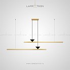 Реечный, рядный светильник MIRELL DUO Размер S. Цвет Черный + Золото Lampatron 3732-9252