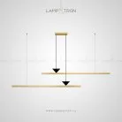 Реечный, рядный светильник MIRELL DUO Размер S. Цвет Черный + Золото Lampatron 3732-9252