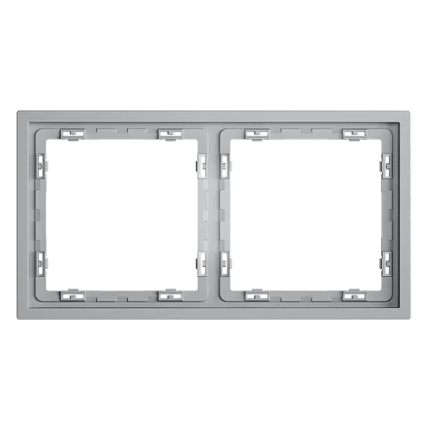 Рамка пластиковая на 2 поста, (серый) Voltum VLS100216 S70
