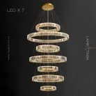 Кольцевые люстры и светильники BERTOLDA COMBO Семь колец. 30 + 80 + 40 + 90 + 50 + 100 + 60 см Lampatron 6481-17558