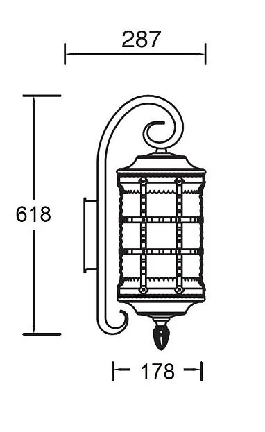 Настенный фонарь уличный Oasis Light 81202/18 cover Gw BARSELONA
