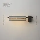 Бра SIMER WALL Модель A. Цвет черненая латунь + дымчатый. Тип А Lampatron f-simer-wall-a-black-a 8434-23166