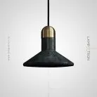 Подвесной светильник RARITY Мрамор. Цвет Зеленый + Латунь Lampatron 5181-13233