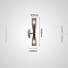 Бра TOIVO Цвет латунь + дымчато-серый Lampatron 8638-24125