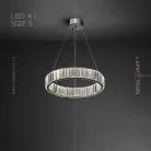 Кольцевые люстры и светильники BERTOLDA Одно кольцо. 40 см. Цвет Хром Lampatron 6266-16851