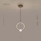 Подвесной светильник LUANA 1 кольцо. Цвет Черный. Теплый свет Lampatron 5324-13641