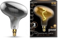 Лампа Gauss 165802008 E27 6W 2400K серая Loft