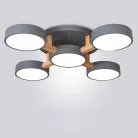 Потолочная люстра JOIST 5 плафонов. Цвет серый. Lampatron 1455-1013