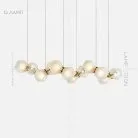 Реечный, рядный светильник PHILLIS 12 плафонов. Lampatron 3015-7322