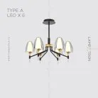 Люстра NANSY Тип A. 6 ламп Lampatron nansy-a-6 5662-14661