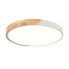 Светильник потолочный Белый, Светлое дерево/Белый LED 1*45W 3000K/4000K/6000K Evoluce SLE200952-01 FESTA