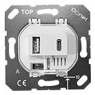 USB зарядное устройство, 3.1A. тип A:max 18W,тип С:max 32W, белый, Donel DUSB3100WCF Европа