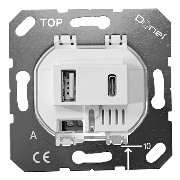USB зарядное устройство, 3.1A. тип A:max 18W,тип С:max 32W, белый, Donel DUSB3100WCF Европа USB зарядное устройство, 3.1A. тип A:max 18W,тип С:max 32W, белый, Donel DUSB3100WCF Европа