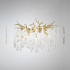 Люстра DEWDROPS 10 ламп. Цвет золото Lampatron 8849-24976