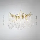 Люстра DEWDROPS 10 ламп. Цвет золото Lampatron 8849-24976