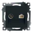 Розетка TV + компьютерная RJ-45 Feron 49182 Катрин