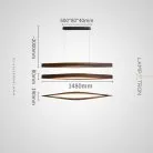 Реечный, рядный светильник ANGE LONG Цвет темное дерево Lampatron ange-long-darkwood 9026-25677