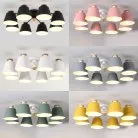 Потолочная люстра SCAD 8 плафонов. Цвет розовый. Lampatron 643-34