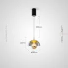 Подвесной светильник HENNEKE BRIGHT Цвет янтарь градиент Lampatron 8754-24622