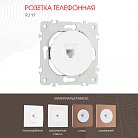 Розетка телефонная, RJ11 Arte Milano 202.51-1.white am