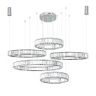 Подвесная светодиодная люстра Loft IT 10135/5 Chrome Crystal ring