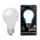 Лампа Gauss 102202210 филаментная E27 10W 4100К груша матовая Filament A60