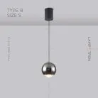 Подвесной светильник BENDIX B Тип B. Размер S. Цвет Черный Lampatron 6782-18588