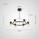 Кольцевые люстры и светильники MANASSE 6 плафонов Lampatron manasse-6 8678-24271