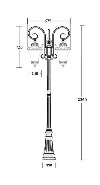 Наземный фонарь Oasis Light 86409B/18L Bl ELBA