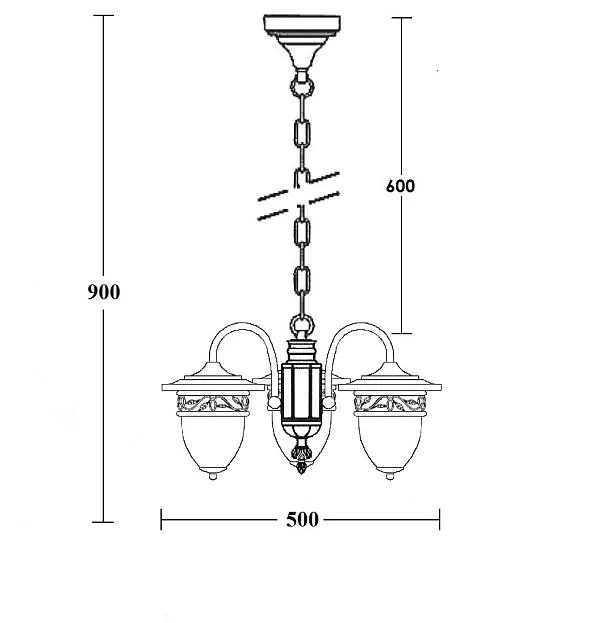 Уличный светильник подвесной Oasis Light 87270L/18/3 Gb KRAKOV 1 L