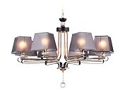 Подвесная люстра с абажуром и хрусталем Ambrella light TR4618/8 CF/FGD
