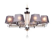 Подвесная люстра с абажуром и хрусталем Ambrella light TR4618/8 CF/FGD