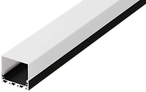 Накладной/подвесной алюминиевый анод. профиль, 45х42х2000мм. В комплекте матовый экран, 2 торцевые заглушки, черный Donel DN18CS4542B2Set DN18