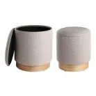 Пуф (комп.из 2шт.) Eglo 424034 MASHIKE, H420, d370, полиэстер, коричневый