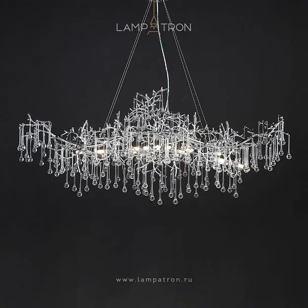 Люстра WATERDROPS WIDE 16 ламп. Цвет хром Lampatron 8853-24991 Люстра WATERDROPS WIDE 16 ламп. Цвет хром Lampatron 8853-24991