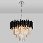 Подвесная люстра хрустальная Natali Kovaltseva DARIAN 76017/5C CHROME BLACK