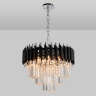 Подвесная люстра хрустальная Natali Kovaltseva DARIAN 76017/5C CHROME BLACK
