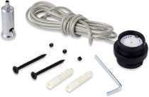 Токопроводящий прямой коннектор с подвесом и кабелем питания Donolux Connector 180 DLR B1 Round Line