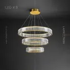 Кольцевые люстры и светильники BERTOLDA Три кольца. 40 + 60 + 80 см. Цвет Золото Lampatron 6266-23291