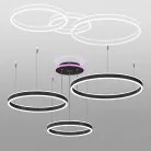 RBG Умная подвесная люстра Чёрная Citilux CL719A701 Дуэт Смарт