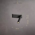 Бра ASAF Цвет Черный. Теплый свет. Lampatron asaf-black-warm 8298-22626