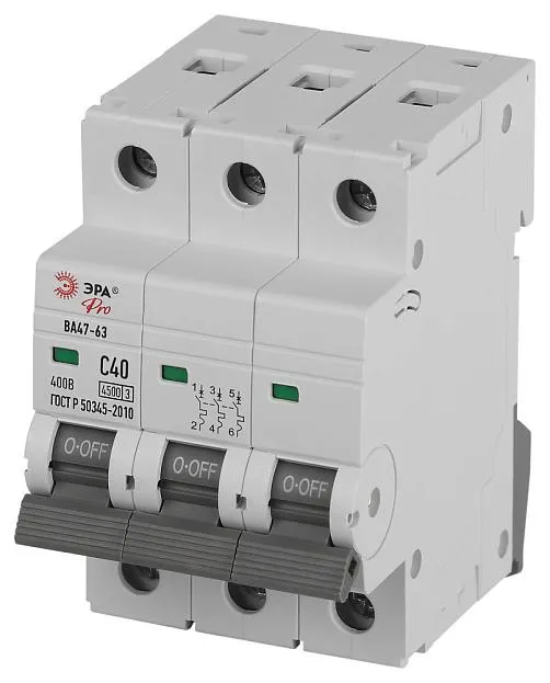 Автоматический выключатель ЭРА VA63-3P40C4.5