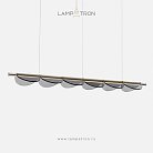 Реечный, рядный светильник OTTO LONG 6 плафонов. Цвет дымчатый Lampatron 8453-23258
