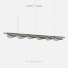 Реечный, рядный светильник OTTO LONG 6 плафонов. Цвет дымчатый Lampatron 8453-23258