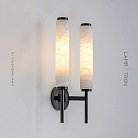 Бра BULRASH MARBLE 2 плафона. Цвет черненая латунь Lampatron bulrash-marble-black-2-warm 8913-25494