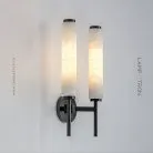 Бра BULRASH MARBLE 2 плафона. Цвет черненая латунь Lampatron bulrash-marble-black-2-warm 8913-25494