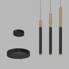 Подвесной (накладной) светодиодный светильник Ledron SAGITONY R1 T40 Dim Wooden 300 Black