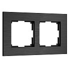 Рамка на 2 поста (черный алюминий) Werkel W0023508 AluMax a066330