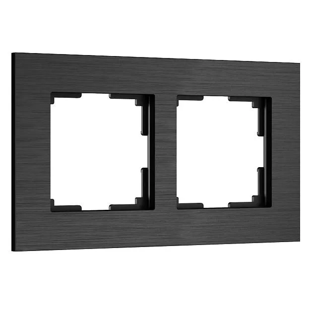 Рамка на 2 поста (черный алюминий) Werkel W0023508 AluMax a066330 Рамка на 2 поста (черный алюминий) Werkel W0023508 AluMax a066330